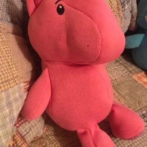 New knit pink unicorn stuffed plush
